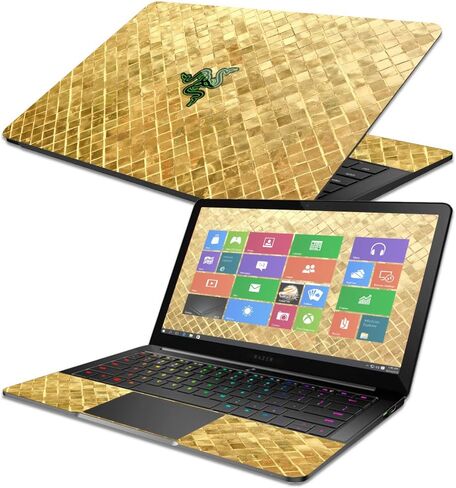 MightySkins Skin Compatible with Razer Blade Stealth 13.3" 2017 - Black Diamond Plate | Protective, Durable, and Unique Vinyl wrap Cover | Easy to Apply, Remove, and Change Styles | Made in The USA in Saudi Arabia