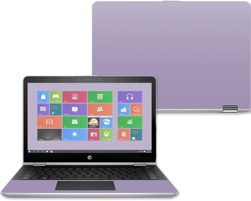 MightySkins Skin Compatible with HP Pavilion x360 15" (2017) - Solid Baby Blue | Protective, Durable, and Unique Vinyl Decal wrap Cover | Easy to Apply, Remove, and Change Styles | Made in The USA in Saudi Arabia