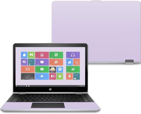 MightySkins Skin Compatible with HP Pavilion x360 15" (2017) - Solid Baby Blue | Protective, Durable, and Unique Vinyl Decal wrap Cover | Easy to Apply, Remove, and Change Styles | Made in The USA in Saudi Arabia