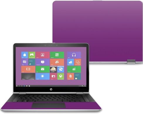 MightySkins Skin Compatible with HP Pavilion x360 15" (2017) - Solid Baby Blue | Protective, Durable, and Unique Vinyl Decal wrap Cover | Easy to Apply, Remove, and Change Styles | Made in The USA in Saudi Arabia