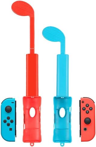 2 PCS Games Controllers Accessories Compatible with Game Mario- Golf, Handle Grip with Hand Strap, Controller for Switch Sports Games, Blue/Red Combo in Saudi Arabia