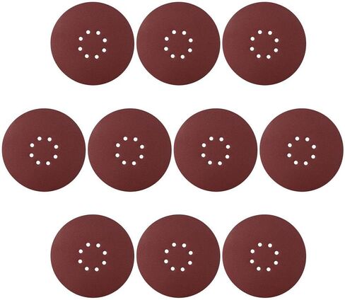 FEIYING 10Pcs Sanding Sheets, 120 Grit Sander Sandpaper, 9-Inch 8-Hole Hook and Loop Sanding Discs Sander Pads Abrasive Sandpaper for Drywall Sander in Kuwait