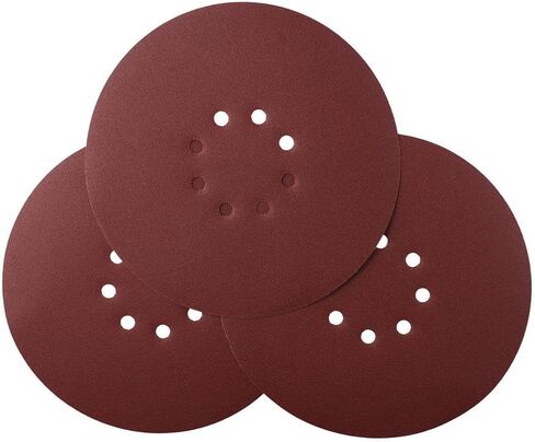 FEIYING 10Pcs Sanding Sheets, 120 Grit Sander Sandpaper, 9-Inch 8-Hole Hook and Loop Sanding Discs Sander Pads Abrasive Sandpaper for Drywall Sander in Kuwait