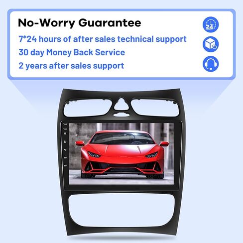 [2G+64G] Car Radio for Mercedes Benz C Class W203 C200 C320 C350 CLK W209 S203 A209 2000-2005, 9 inch Android Touch Screen Stereo, Carplay/Android Auto/Hi-Fi/Bluetooth/WiFi + AHD Backup Camera in Saudi Arabia