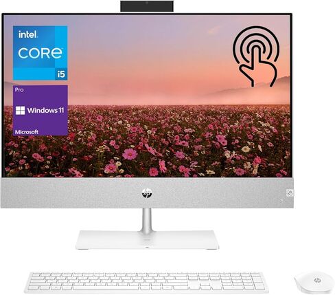 اتش بي بافيليون الكل في واحد، شاشة لمس فل اتش دي 23.8 بوصة، معالج انتل كور i5-13400T، ذاكرة الوصول العشوائي 32 جيجا، 2 تيرابايت اس اس دي، RJ-45، HDMI، لوحة مفاتيح وماوس لاسلكي، واي فاي، ويندوز 11 برو، ابيض in Kuwait