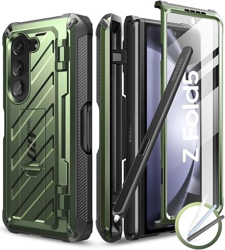 SUPCASE for Galaxy Z Fold 5 Case with S Pen Holder (Unicorn Beetle Pro), [Built-in Screen Protector & Stand] [Military-Grade Protection] Heavy Duty Protective Phone Case for Samsung Fold 5, Guldan in Saudi Arabia