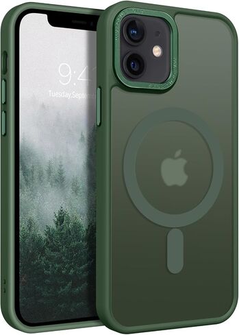 BENTOBEN for Magnetic iPhone 12 Mini Case, Phone Case iPhone 12 Mini [Compatible with Magsafe] Slim Fit Matte Design Shockproof Bumper Protective Drop Protection Girl Women Boy Men 12Mini Cover, Black in Saudi Arabia