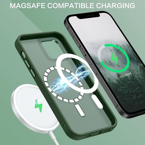 BENTOBEN for Magnetic iPhone 12 Mini Case, Phone Case iPhone 12 Mini [Compatible with Magsafe] Slim Fit Matte Design Shockproof Bumper Protective Drop Protection Girl Women Boy Men 12Mini Cover, Black in Saudi Arabia