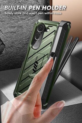 SUPCASE for Galaxy Z Fold 5 Case with S Pen Holder (Unicorn Beetle Pro), [Built-in Screen Protector & Stand] [Military-Grade Protection] Heavy Duty Protective Phone Case for Samsung Fold 5, Guldan in Saudi Arabia