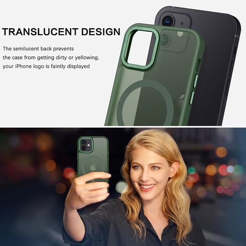 BENTOBEN for Magnetic iPhone 12 Mini Case, Phone Case iPhone 12 Mini [Compatible with Magsafe] Slim Fit Matte Design Shockproof Bumper Protective Drop Protection Girl Women Boy Men 12Mini Cover, Black in Saudi Arabia
