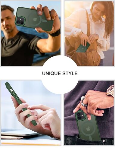 BENTOBEN for Magnetic iPhone 12 Mini Case, Phone Case iPhone 12 Mini [Compatible with Magsafe] Slim Fit Matte Design Shockproof Bumper Protective Drop Protection Girl Women Boy Men 12Mini Cover, Black in Saudi Arabia