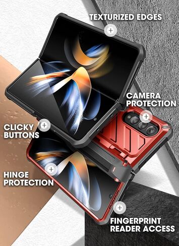SUPCASE for Galaxy Z Fold 5 Case with S Pen Holder (Unicorn Beetle Pro), [Built-in Screen Protector & Stand] [Military-Grade Protection] Heavy Duty Protective Phone Case for Samsung Fold 5, Guldan in Saudi Arabia