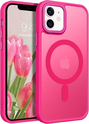 BENTOBEN for Magnetic iPhone 12 Mini Case, Phone Case iPhone 12 Mini [Compatible with Magsafe] Slim Fit Matte Design Shockproof Bumper Protective Drop Protection Girl Women Boy Men 12Mini Cover, Black in Saudi Arabia
