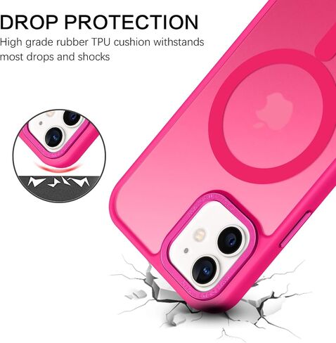 BENTOBEN for Magnetic iPhone 12 Mini Case, Phone Case iPhone 12 Mini [Compatible with Magsafe] Slim Fit Matte Design Shockproof Bumper Protective Drop Protection Girl Women Boy Men 12Mini Cover, Black in Saudi Arabia