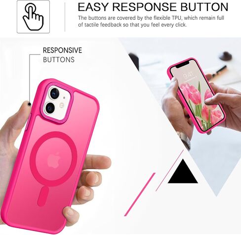 BENTOBEN for Magnetic iPhone 12 Mini Case, Phone Case iPhone 12 Mini [Compatible with Magsafe] Slim Fit Matte Design Shockproof Bumper Protective Drop Protection Girl Women Boy Men 12Mini Cover, Black in Saudi Arabia