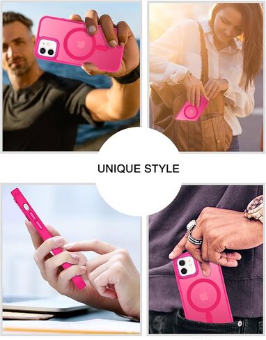 BENTOBEN for Magnetic iPhone 12 Mini Case, Phone Case iPhone 12 Mini [Compatible with Magsafe] Slim Fit Matte Design Shockproof Bumper Protective Drop Protection Girl Women Boy Men 12Mini Cover, Black in Saudi Arabia