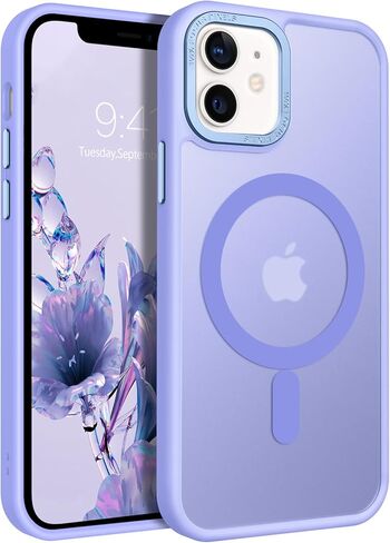 BENTOBEN لحافظة iPhone 12 Mini المغناطيسية، حافظة هاتف iPhone 12 Mini [متوافقة مع Magsafe] تصميم نحيف شفاف غير لامع مقاوم للصدمات واقٍ لطيف للفتيات والنساء والأولاد والرجال 12 غطاء صغير، وردي فاقع in Kuwait