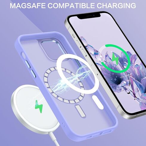 BENTOBEN لحافظة iPhone 12 Mini المغناطيسية، حافظة هاتف iPhone 12 Mini [متوافقة مع Magsafe] تصميم نحيف شفاف غير لامع مقاوم للصدمات واقٍ لطيف للفتيات والنساء والأولاد والرجال 12 غطاء صغير، وردي فاقع in Kuwait
