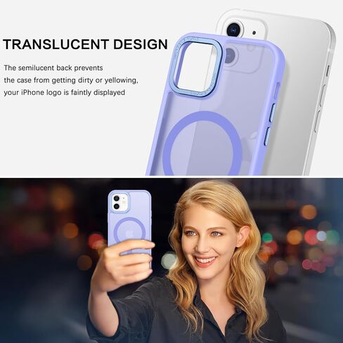 BENTOBEN لحافظة iPhone 12 Mini المغناطيسية، حافظة هاتف iPhone 12 Mini [متوافقة مع Magsafe] تصميم نحيف شفاف غير لامع مقاوم للصدمات واقٍ لطيف للفتيات والنساء والأولاد والرجال 12 غطاء صغير، وردي فاقع in Kuwait