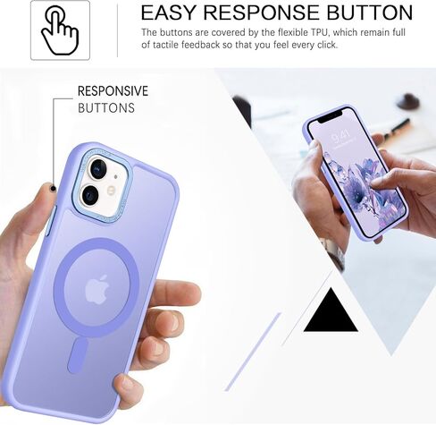 BENTOBEN لحافظة iPhone 12 Mini المغناطيسية، حافظة هاتف iPhone 12 Mini [متوافقة مع Magsafe] تصميم نحيف شفاف غير لامع مقاوم للصدمات واقٍ لطيف للفتيات والنساء والأولاد والرجال 12 غطاء صغير، وردي فاقع in Kuwait