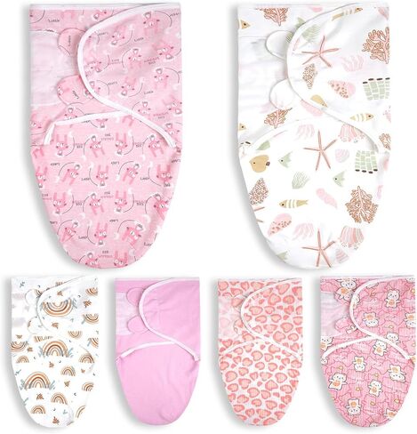 Preemie Swaddle Blanket Wrap 6 Pack Newborn Baby Swaddles Wrap 0-3 Months Baby Swaddle Sleep Sacks Nursery Cotton Receiving Blanket for Newborns Baby Essentials for Girls Boys Clothes(Gray) in Saudi Arabia