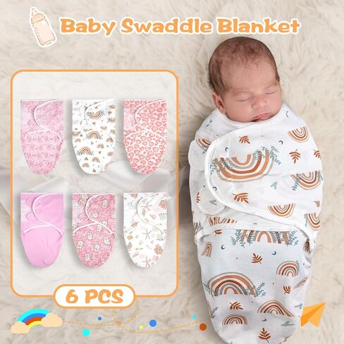 Preemie Swaddle Blanket Wrap 6 Pack Newborn Baby Swaddles Wrap 0-3 Months Baby Swaddle Sleep Sacks Nursery Cotton Receiving Blanket for Newborns Baby Essentials for Girls Boys Clothes(Gray) in Saudi Arabia