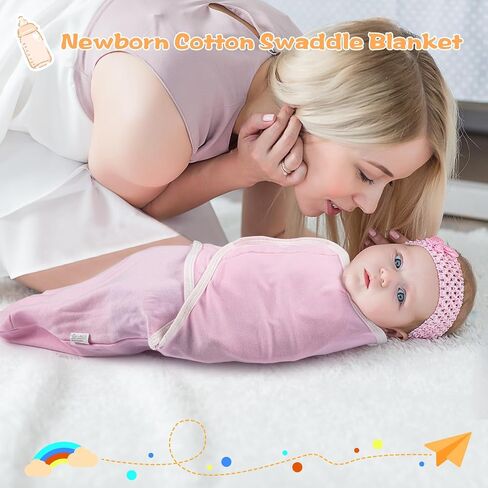 Preemie Swaddle Blanket Wrap 6 Pack Newborn Baby Swaddles Wrap 0-3 Months Baby Swaddle Sleep Sacks Nursery Cotton Receiving Blanket for Newborns Baby Essentials for Girls Boys Clothes(Gray) in Saudi Arabia