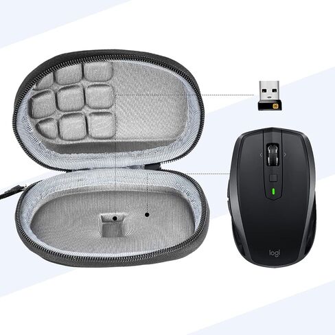 Hard Case for Logitech MX Anywhere 3 Anywhere 2S Anywhere 2 Wireless Mobile Mouse Carrying Case Protective Storage Bag Organizer (Only Case) in Saudi Arabia