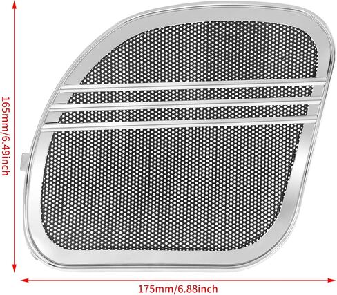 HDBUBALUS Motorcycle Tri-Line Speaker Grills Front Fairing Speaker Cover Fit for Harley Road Glide FLTRX FLTRK FLTRXS FLTRUSE FLTRXSE 2015-2022 Chrome 1 Pair in Saudi Arabia