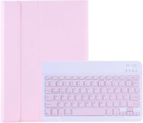 Candy Colors Case for Samsung Galaxy Tab A9 8.7 inch 2023 Model (SM-X110/X115/X117) Folio Tablet Cover with [Detachable Wireless Keyboard] [Multi-Angle Stand] [Magnetic Sleep/Wake] (Ice Blue) in Saudi Arabia