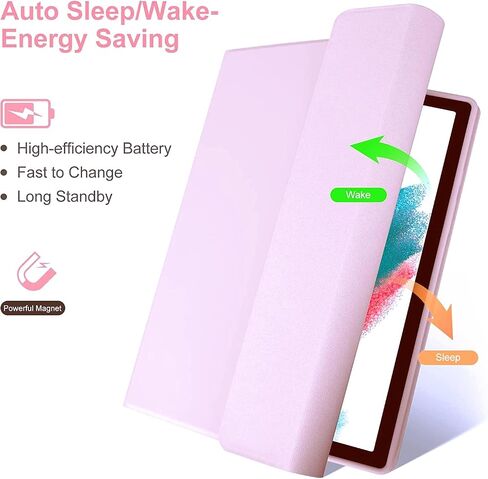 Candy Colors Case for Samsung Galaxy Tab A9 8.7 inch 2023 Model (SM-X110/X115/X117) Folio Tablet Cover with [Detachable Wireless Keyboard] [Multi-Angle Stand] [Magnetic Sleep/Wake] (Ice Blue) in Saudi Arabia