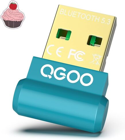 USB Bluetooth Adapter for PC - QGOO Bluetooth Dongle 5.3 EDR, Wireless Bluetooth Receiver for Desktop Computer Laptop Bluetooth Windows 8.1/10/11（green-168） in Saudi Arabia