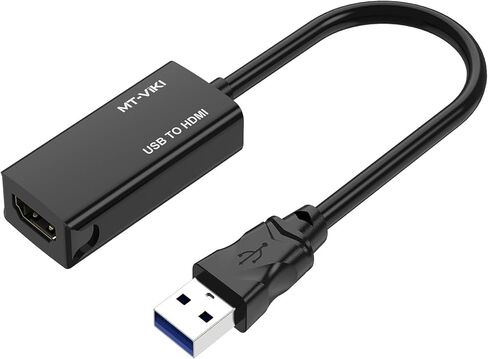 محول MT-VIKI USB 3.0 إلى HDMI، محول USB 3.0 إلى HDMI ذكر إلى أنثى، شاشات متعددة 1080P لنظام التشغيل Mac OS Windows 10/8.1/8/7 in Kuwait