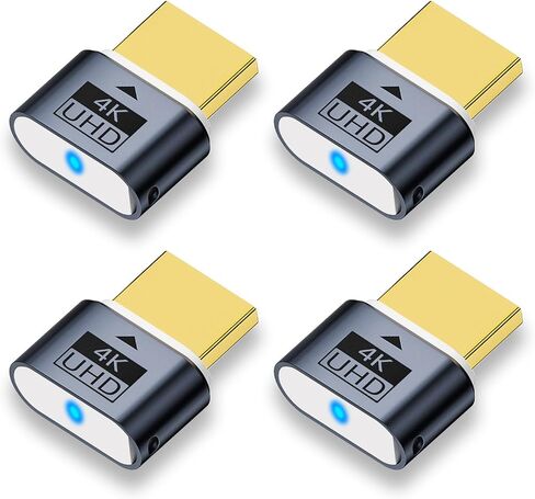 AreMe 4 Pack HDMI Dummy Plug 4K UHD, Virtual Monitor EDID Emulator, Headless Display Adapter Support 4K@60Hz,1080P@120Hz in Saudi Arabia