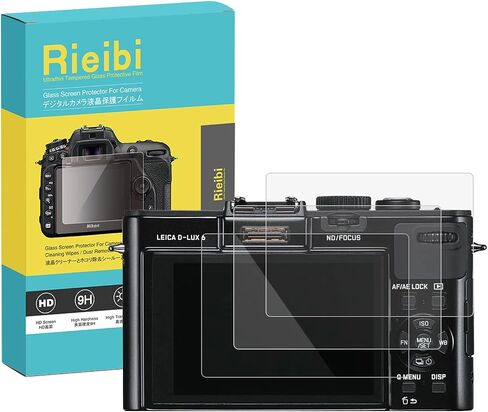 Rieibi (3 Packs) Screen Protector for Leica D-Lux 6 D-Lux 5 D-Lux 3 Digital Camera, 0.33mm 9H Hardness Tempered Glass Film for Leica D-Lux 6 5 3 Anti-Fingerprint Anti-Scratch Ultra-clear in Saudi Arabia