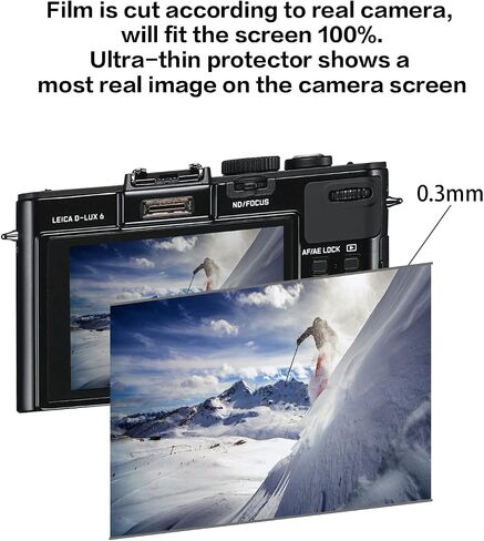 Rieibi (3 Packs) Screen Protector for Leica D-Lux 6 D-Lux 5 D-Lux 3 Digital Camera, 0.33mm 9H Hardness Tempered Glass Film for Leica D-Lux 6 5 3 Anti-Fingerprint Anti-Scratch Ultra-clear in Saudi Arabia