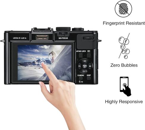 Rieibi (3 Packs) Screen Protector for Leica D-Lux 6 D-Lux 5 D-Lux 3 Digital Camera, 0.33mm 9H Hardness Tempered Glass Film for Leica D-Lux 6 5 3 Anti-Fingerprint Anti-Scratch Ultra-clear in Saudi Arabia
