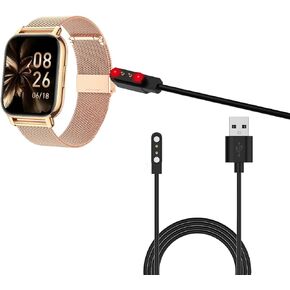 كابل USB للساعة الذكية Popglory P66، شاحن مغناطيسي 2 دبوس لساعة NiUFFiT P66 الذكية مقاس 1.85 بوصة in Kuwait