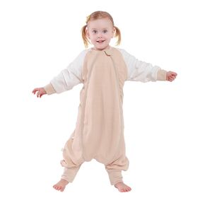 Baby Sleep Sack with OUTLAST Temperature Regulation, Toddler Sleep Sacks 1t-3t, 0.5 Tog Wearable Blanket for Walkers, All Season Sleeping Bag with Feet, 2-Way Zipper, Beige, XS-31In