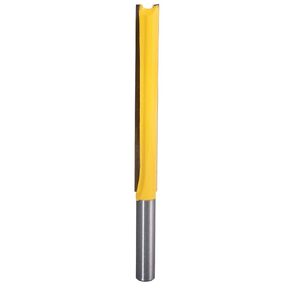 KATUR Double Flute Straight Bits, Straight Router Bits, Woodworking Milling Cutter with 1/4 Inch Shank and 3/8 Inch Width (76mm Length)