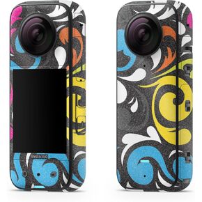 Skin Compatible with Insta360 X3 (2022) - Blue Vintage - Premium 3M Vinyl Protective Wrap Decal Cover - Easy to Apply | Crafted in The USA by MightySkins