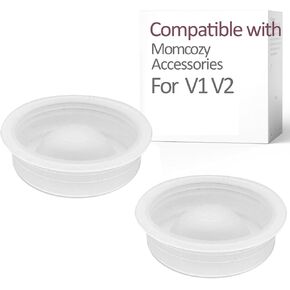 Replacement 2 Piece Silicone Membrane/Diaphragm Compatible with Momcozy V1 / V2 Wearable Breast Pump, Momcozy V2 Pump Seal, Accessories Made by Durceler, Not Original Momcozy V1 Pump Parts