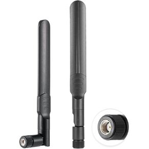 2PCS 4G LTE Antenna 8dBi External RP-SMA Male Antenna Compatible with 4G LTE Wireless CPE Router Hotspot Cellular Gateway Router Modem