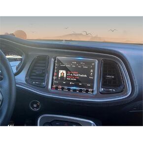 CDEFG Tempered Glass Screen Protector for 2015-2023 Dodge Challenger/Charger 8.4" Touch Screen, Navigation Radio Infotainment Display Glass Protective Screen Film (8.4 Inch)