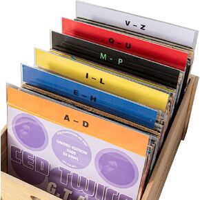 sdroceRyaM Acrylic Vinyl Record Dividers A-Z Alphabet LP Separators Double-Side Turntable for CD, LP, Album Crate, Bookshelf Storage Organizer, Set of 6