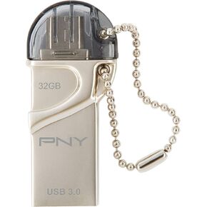 PNY 32GB Duo-Link USB 3.0 OTG Flash Drive for Android - (P-FDI32GOTGTO30-GE)
