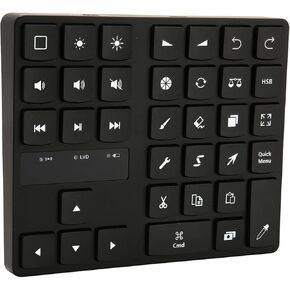 Keyboard for Procreate, Rechargeable Drawing Keyboard with 35 Shortcut Keys, One Handed Buetooth Keypad for Drawing Shortcuts, Graphic Tablets, Drawing Tablet, Laptop