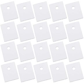 100 Pcs TO-3P Alumina Ceramic Insulator Pads, Power Devices Heatsink Insulation Pad for MOS Transistor IGBT Transistor Heat Sink, 20 x 25 mm