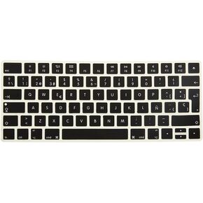 HRH Spanish Language Silicone Keyboard Cover Skin for Magic Wireless Bluetooth Keyboard MLA22LL/A (A1644,2015 Released) European ISO Layout,Ombre Gray