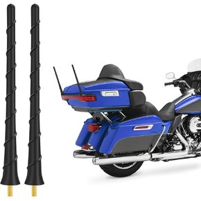 Car Antenna Mast Replacement compatible with 1998-2024 Harley Davidson Motorcycle,2 Pack 7 Inch Flexible Rubber Antenna Motorcycle Accessories Upgrade AM FM Radio Reception
